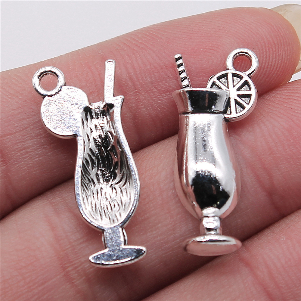 Vintage Fashion Tumblr - 4pcs 12x28mm Antique Silver Color A