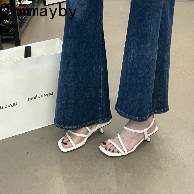 Vintage Slip Dress - Vintage Summer Open Toe High Heel
