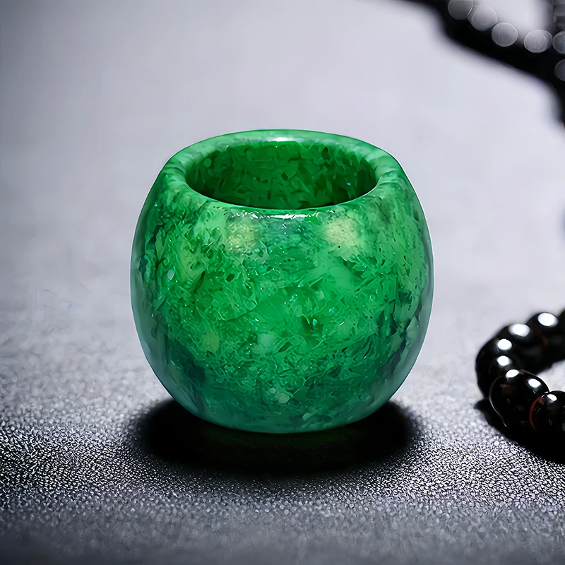 22mm Green Real Jade Rings for - Vintage Fashion Tumblr avaliação e preço