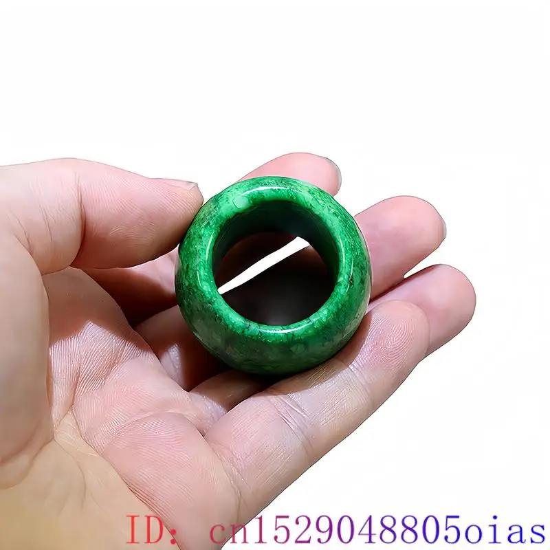 22mm Green Real Jade Rings for - Vintage Fashion Tumblr avaliação e preço
