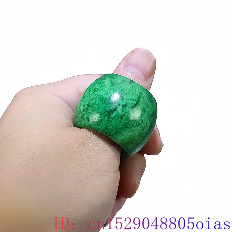 22mm Green Real Jade Rings for - Vintage Fashion Tumblr avaliação e preço