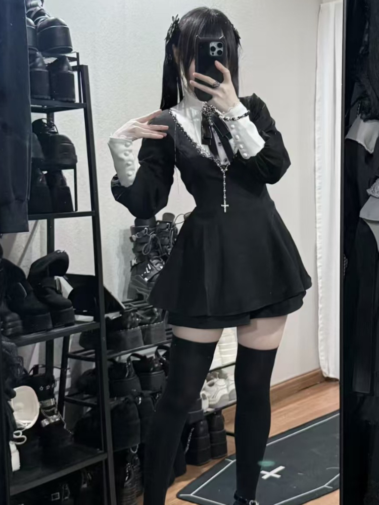 2026 Japanese Gothic Vintage S - Vintage Fashion Retro Outfit avaliação e preço