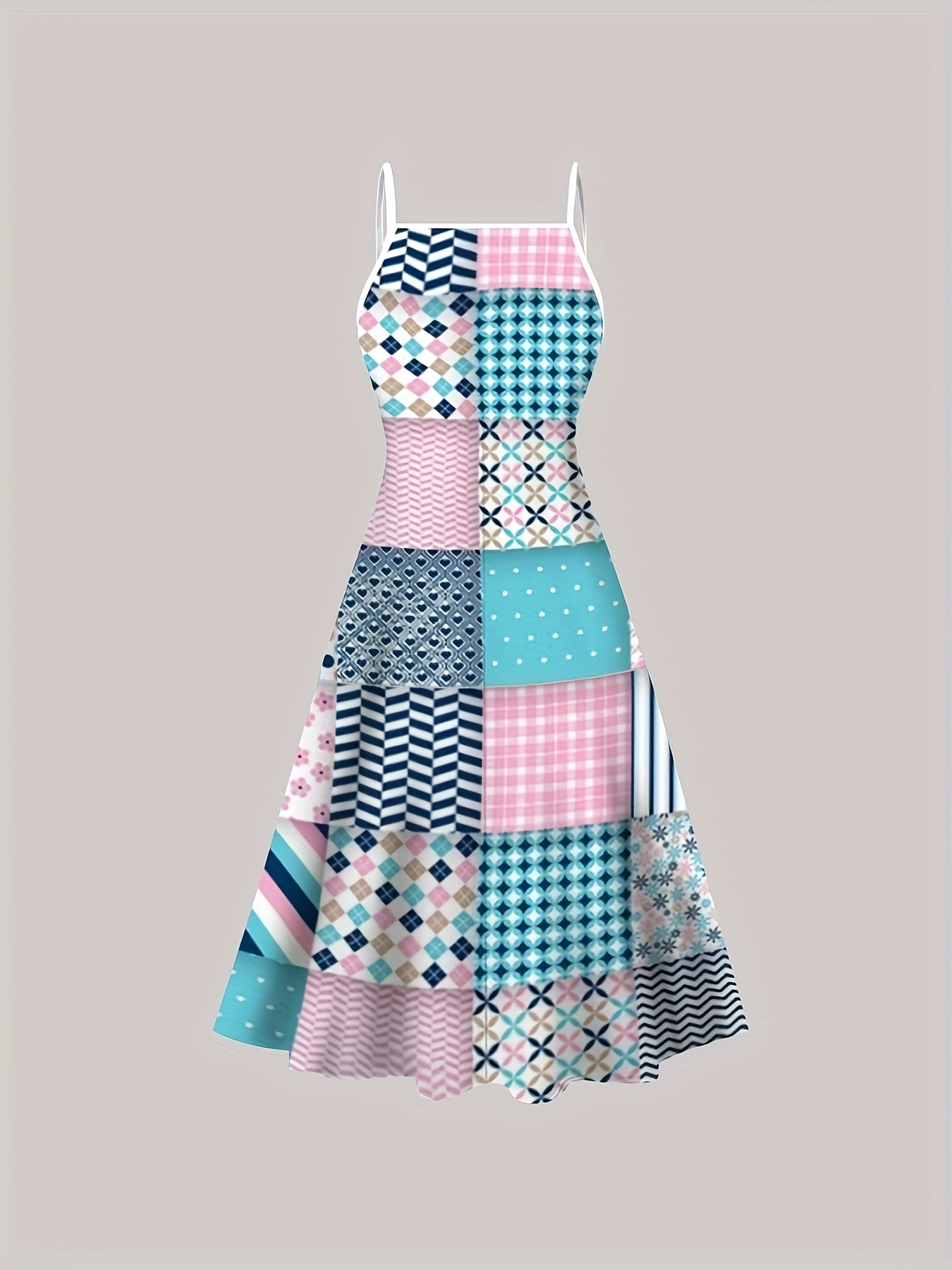 Plus Size Vintage Flower Print - Vintage Slip Dress avaliação e preço