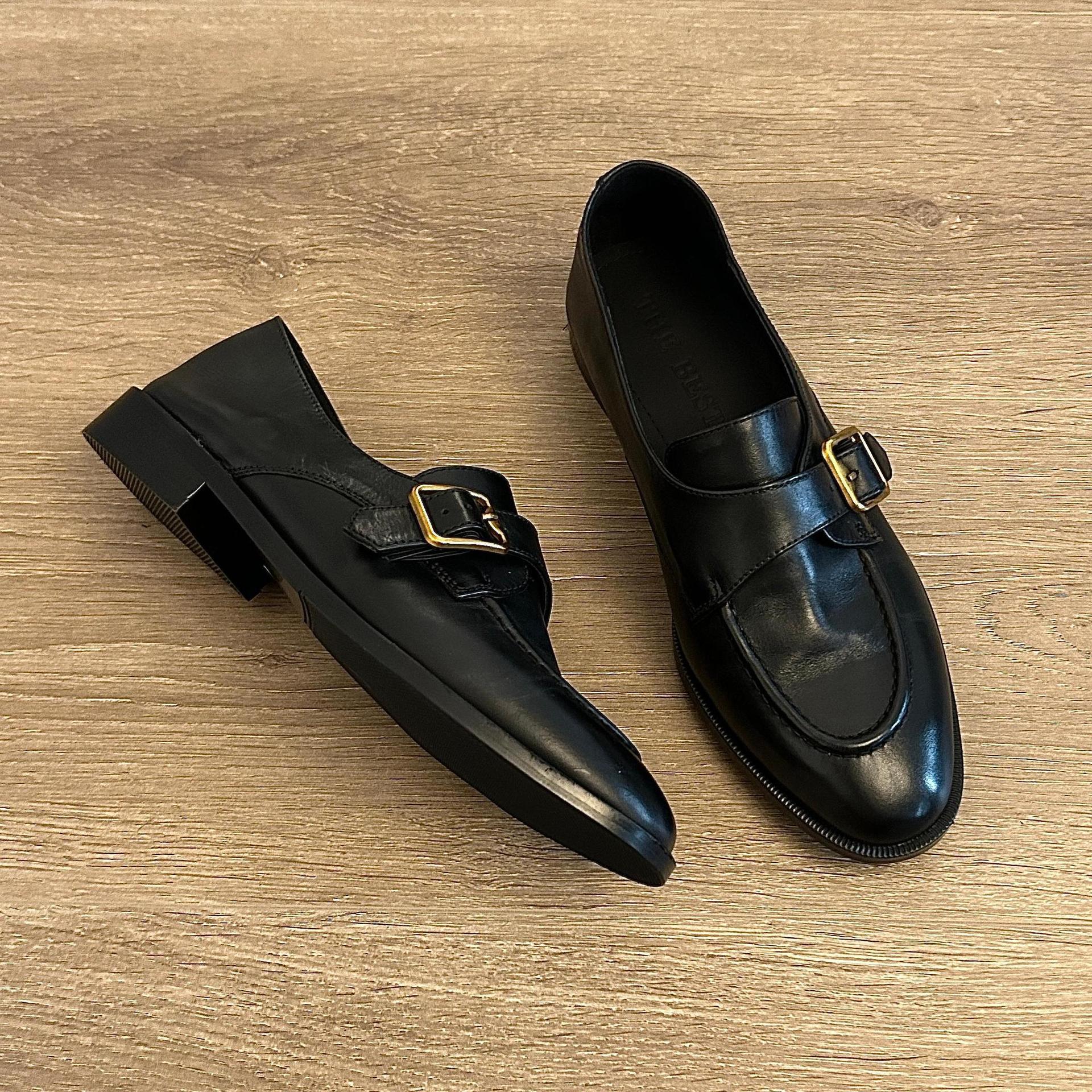 Women's Black Shoes Monk Strap - Vintage Slip Dress avaliação e preço