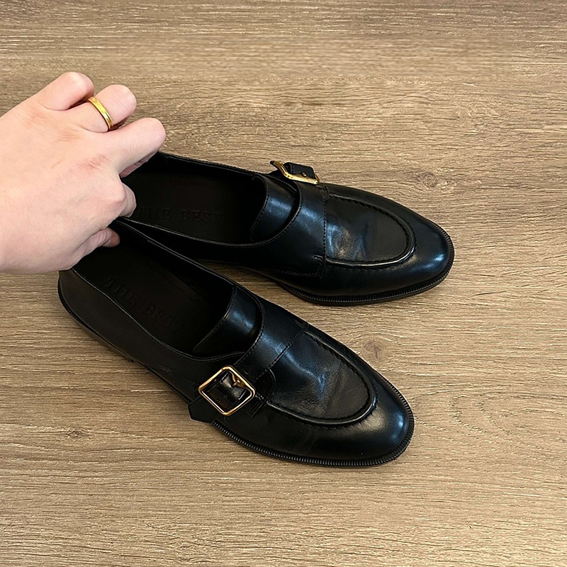 Women's Black Shoes Monk Strap - Vintage Slip Dress avaliação e preço