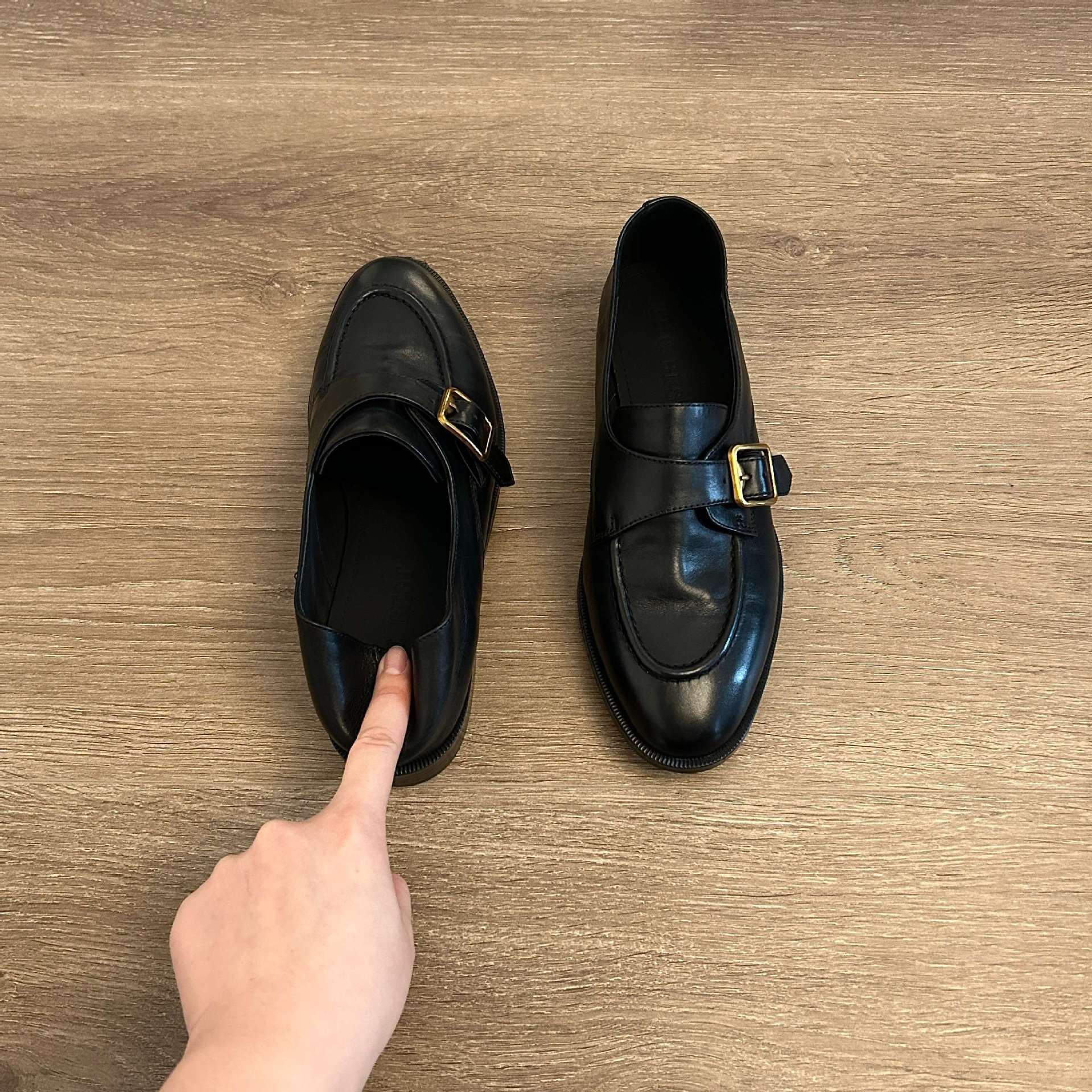 Women's Black Shoes Monk Strap - Vintage Slip Dress avaliação e preço