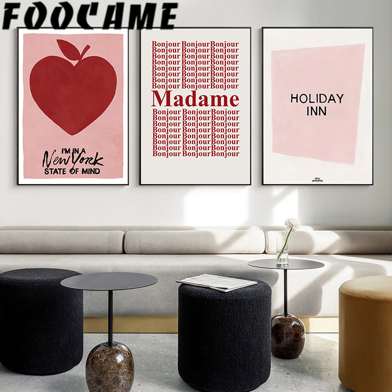Pink Alphabet Heart Fashion Po - Vintage Fashion Prints For Wall avaliação e preço