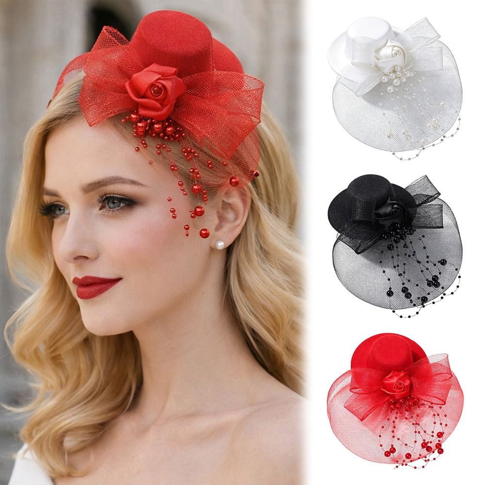 Fashion Elegant Mesh Top Hat B - Vintage Fashion Photos avaliação e preço