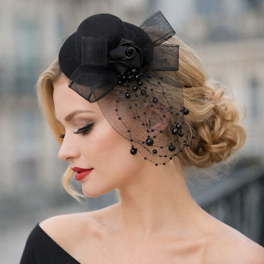 Fashion Elegant Mesh Top Hat B - Vintage Fashion Photos avaliação e preço