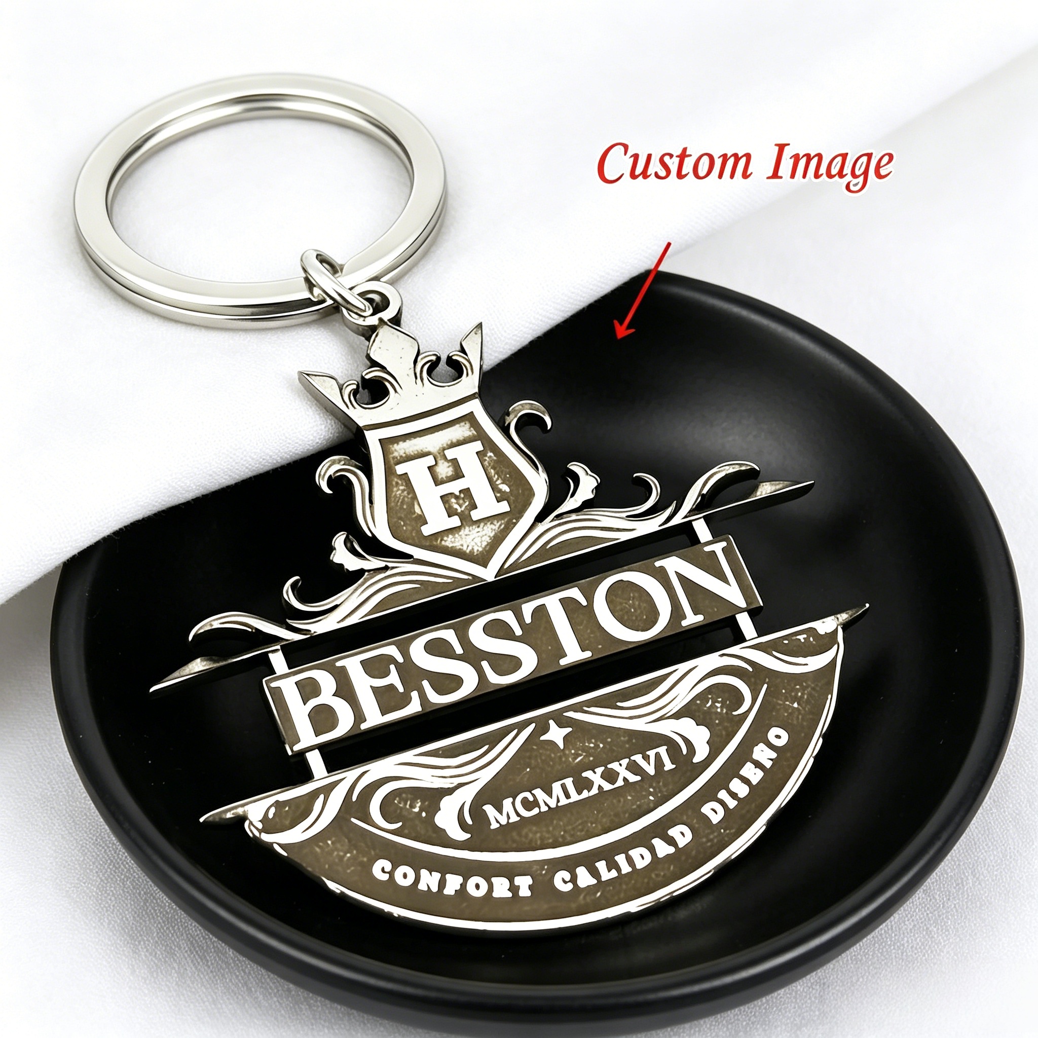 Custom Logo Keychain Vintage P - Vintage Fashion Photos avaliação e preço