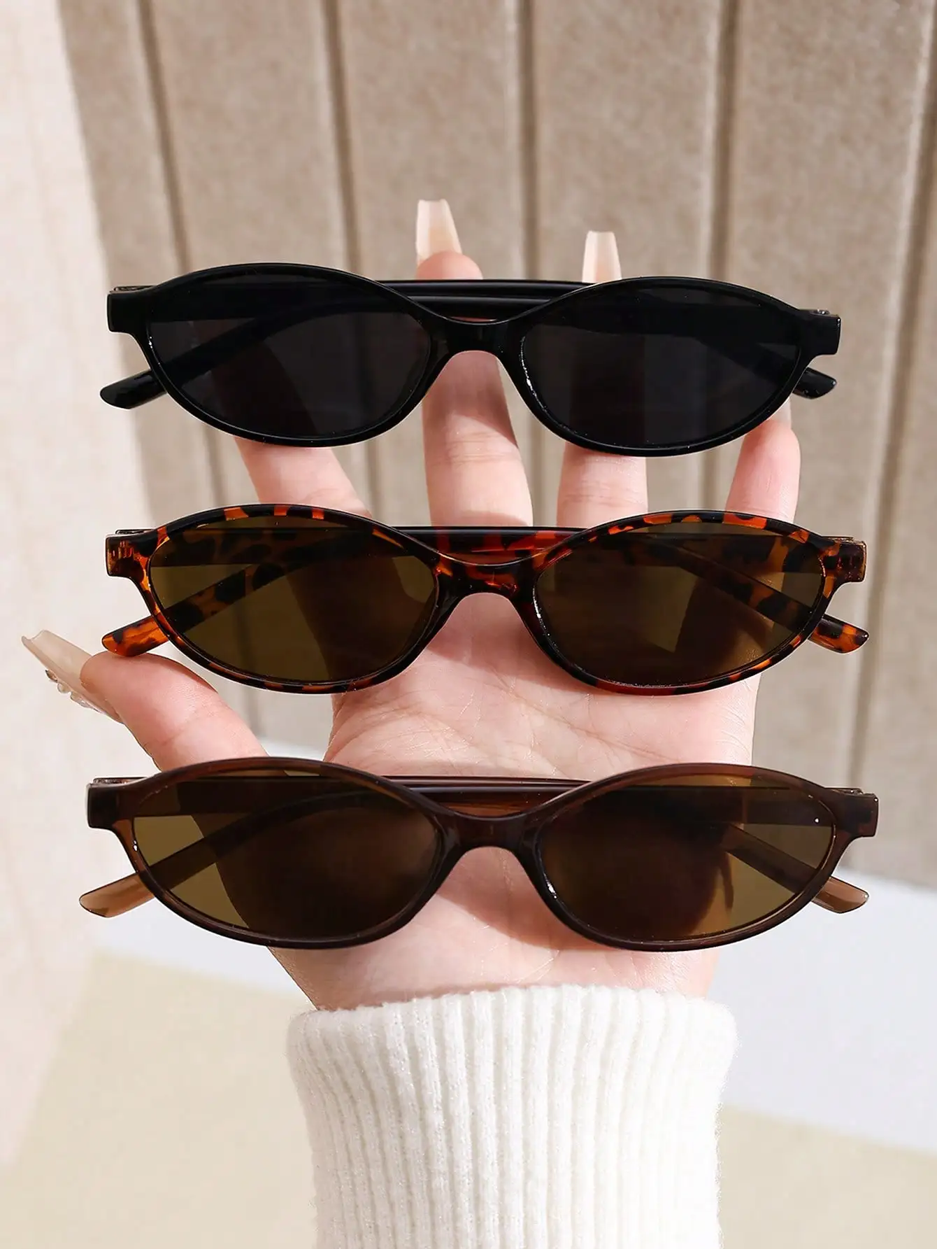 1 Pair Retro Geometric Full Fr - Vintage Fashion Photography avaliação e preço