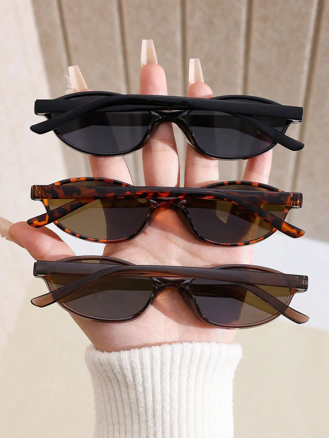 1 Pair Retro Geometric Full Fr - Vintage Fashion Photography avaliação e preço