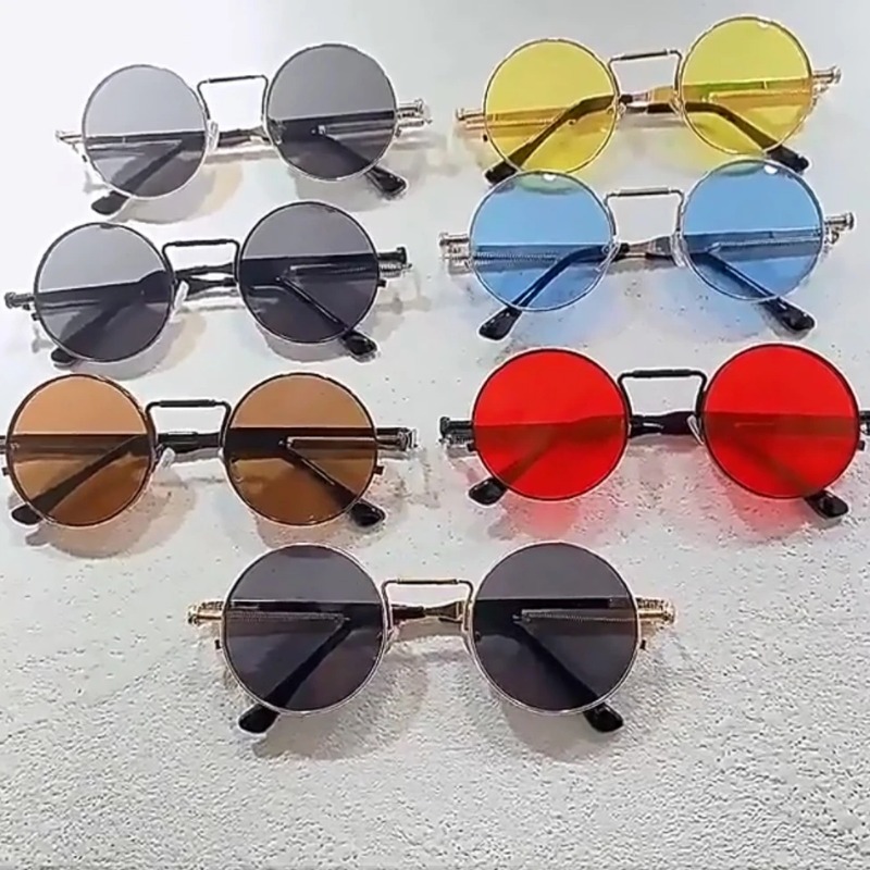 Vintage Metal Frame Round Sung - Vintage Fashion Images avaliação e preço