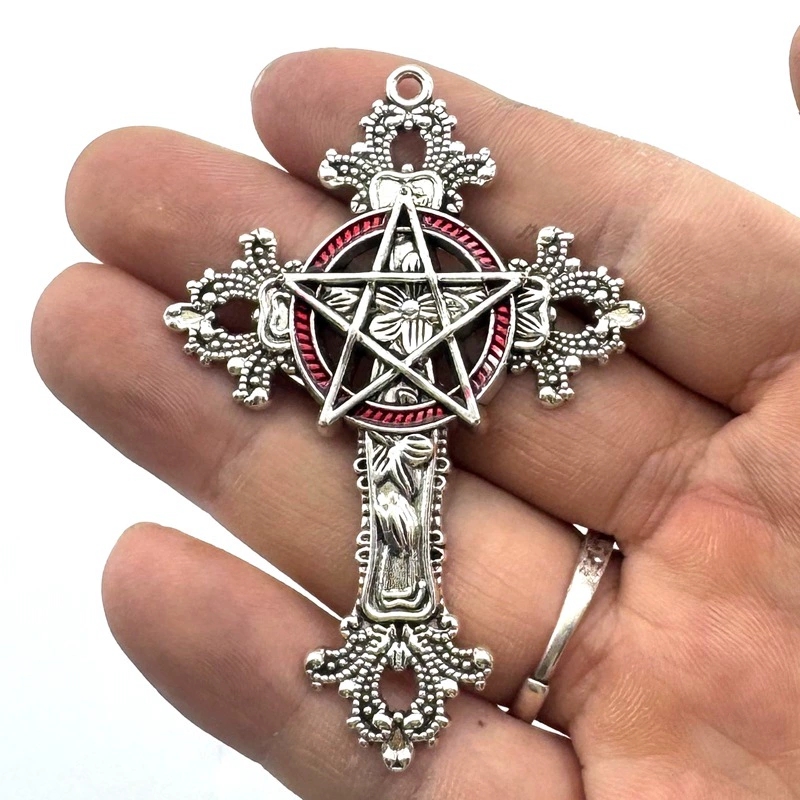 2pcs 30x15mm Gothic Big Cross  - Vintage Fashion Tumblr avaliação e preço
