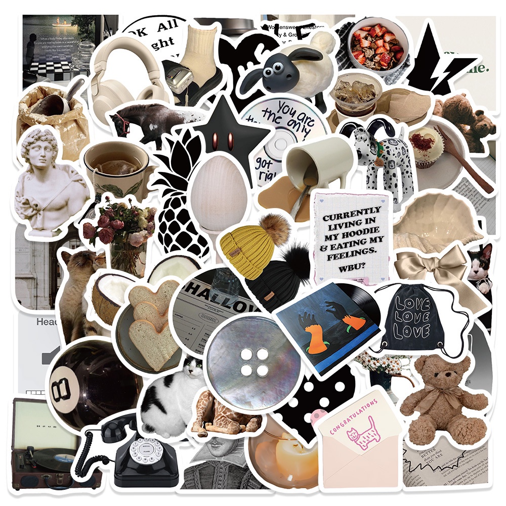 60PCS Modern Fashion 3D Classi - Vintage Fashion Store avaliação e preço