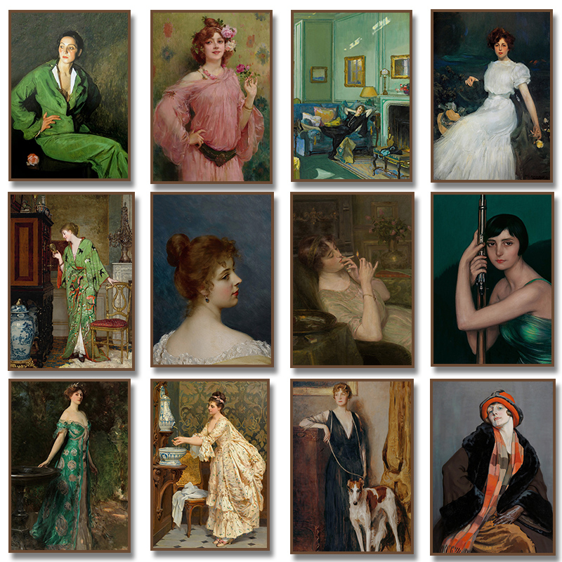 Renaissance Women Portrait Pos - Vintage Fashion Prints For Wall avaliação e preço