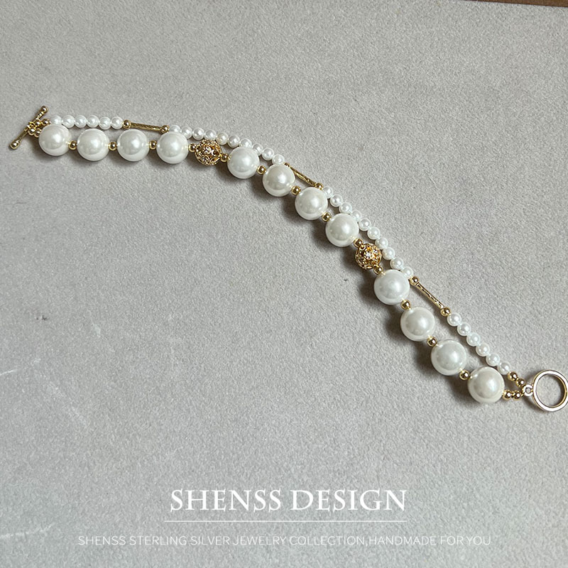 Double layer imitation pearl c - Vintage Fashion Photos avaliação e preço