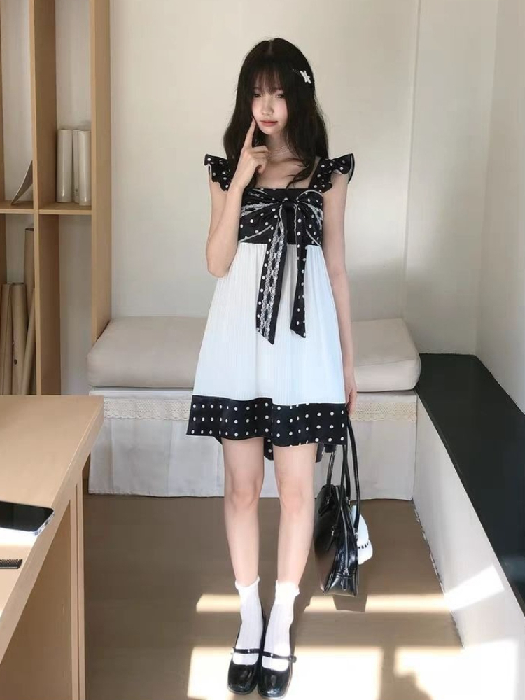 Japanese Vintage Sweet Bow Des - Vintage Fashion Retro Outfit avaliação e preço