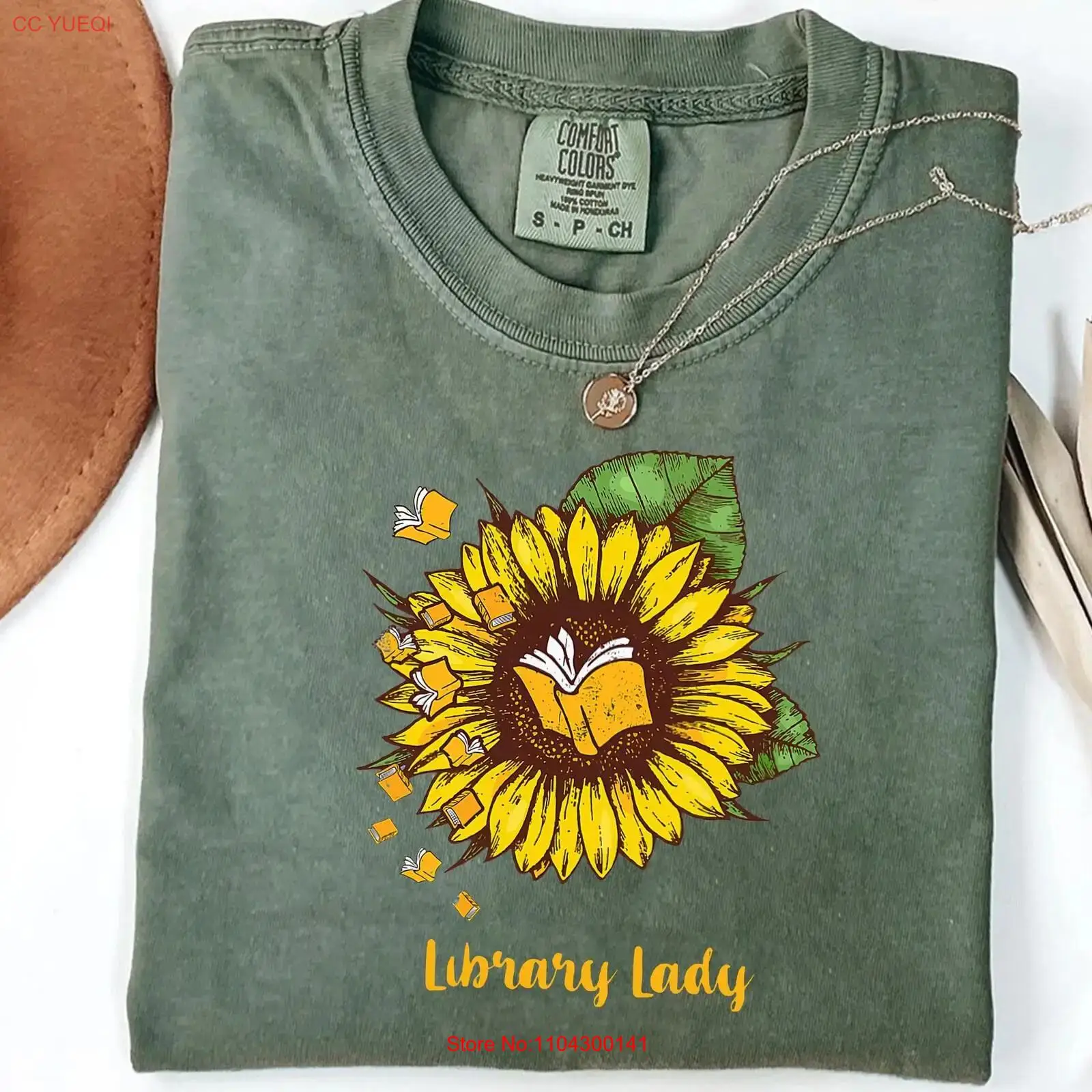 Library Lady T Shirt Sunflower - Vintage Fashion Library avaliação e preço