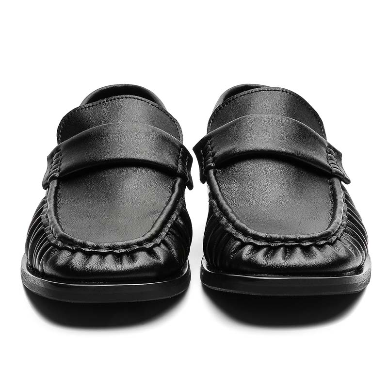 Men's Black Genuine Leather Lo - Vintage Slip Dress avaliação e preço
