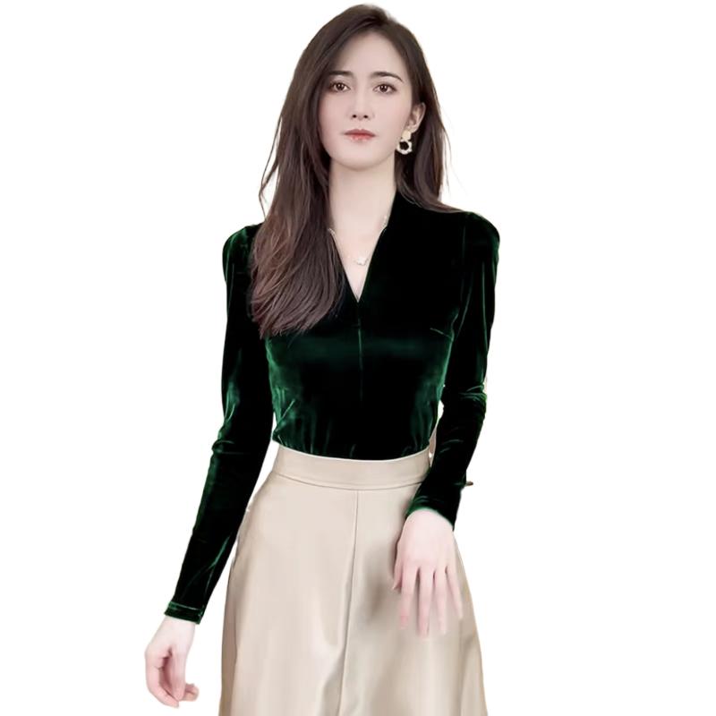 Fashion elegant V-neck long sl - Vintage Fashion Plus Size avaliação e preço