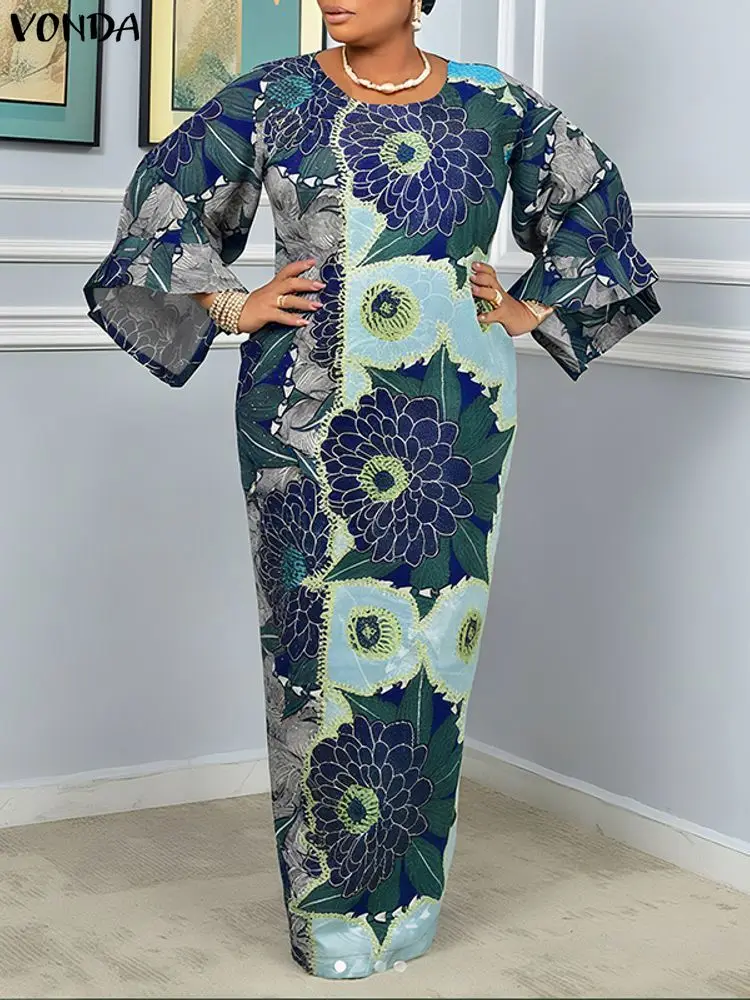 VONDA Women Bohemian Maxi Dres - Vintage Fashion Plus Size avaliação e preço