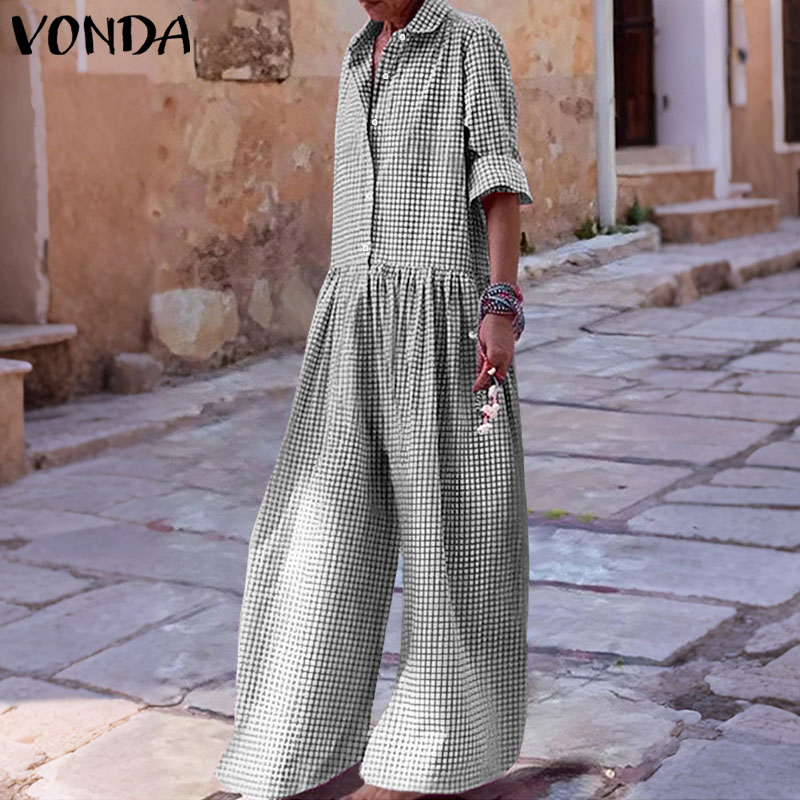 Plus Size 5XL VONDA Vintage Ju - Vintage Fashion Plus Size avaliação e preço