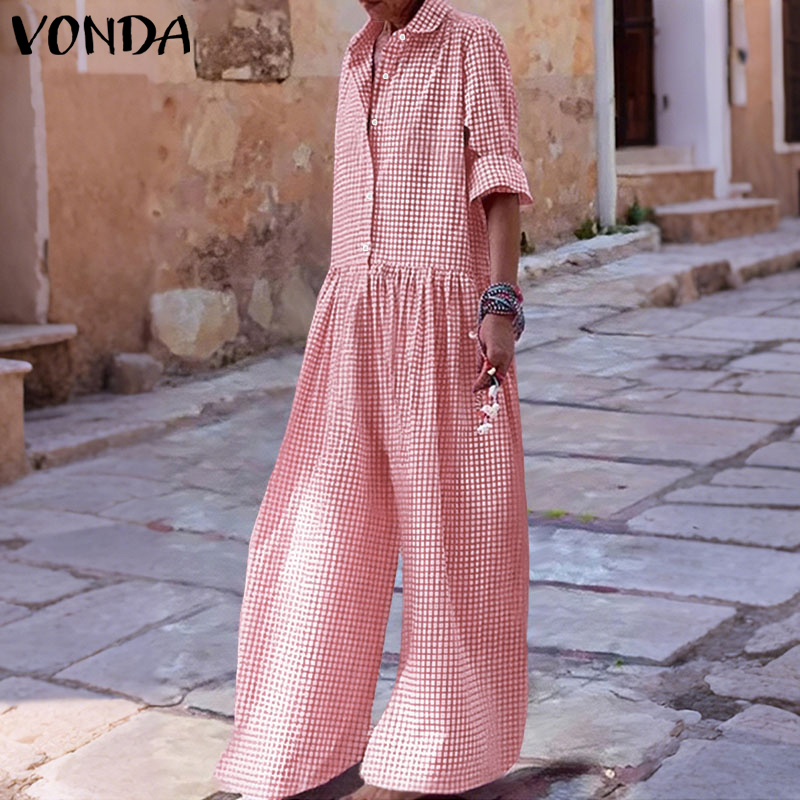 Plus Size 5XL VONDA Vintage Ju - Vintage Fashion Plus Size avaliação e preço