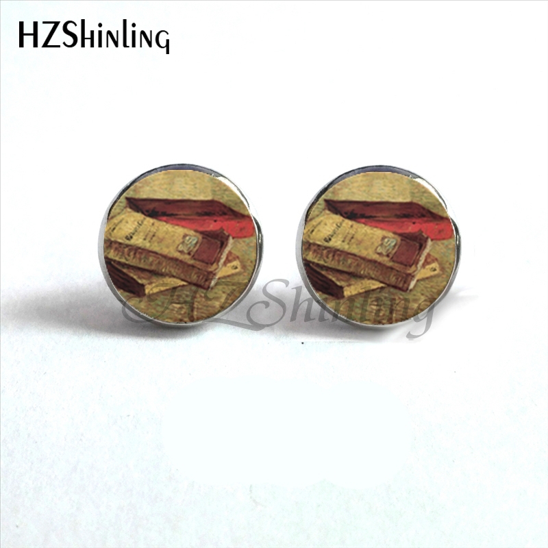 NES-00101  Library Book Earrin - Vintage Fashion Library avaliação e preço