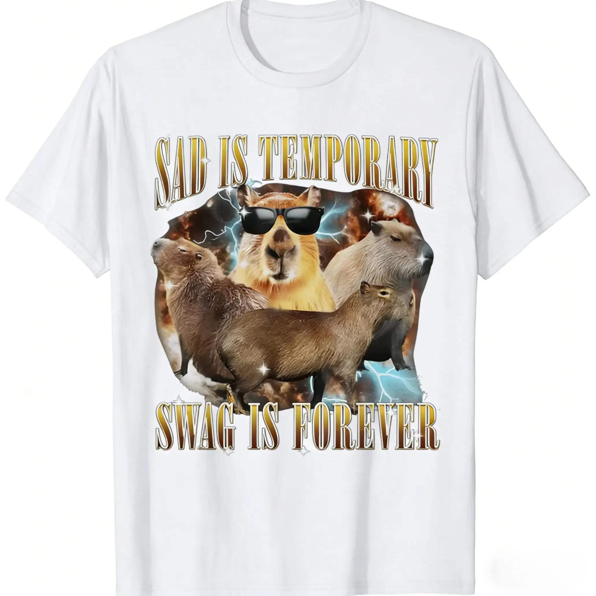 [100% Cotton] [Graphic Tee]Sad - Vintage Fashion Retro Outfit avaliação e preço