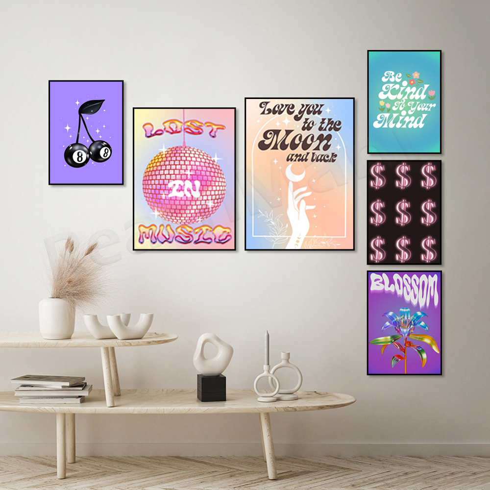 Geld Y2K Wall Art Roze Fashion - Vintage Fashion Prints For Wall avaliação e preço