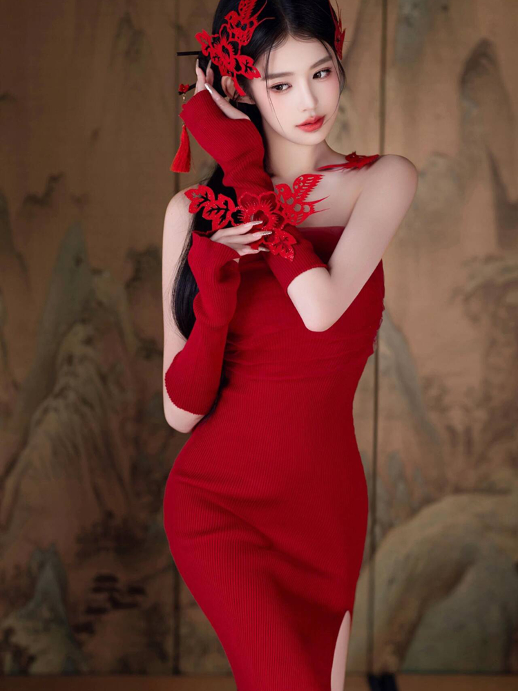 New 2026 Red Vintage Style  Pr - Vintage Fashion Photography avaliação e preço