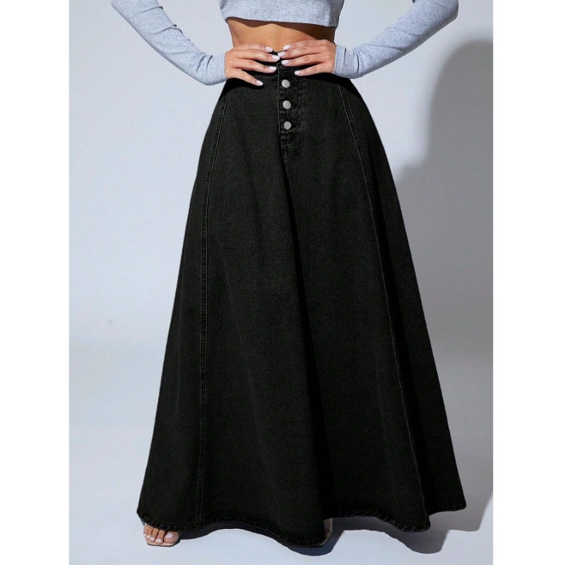 plus Size Women's Black Denim  - Vintage Fashion Plus Size avaliação e preço