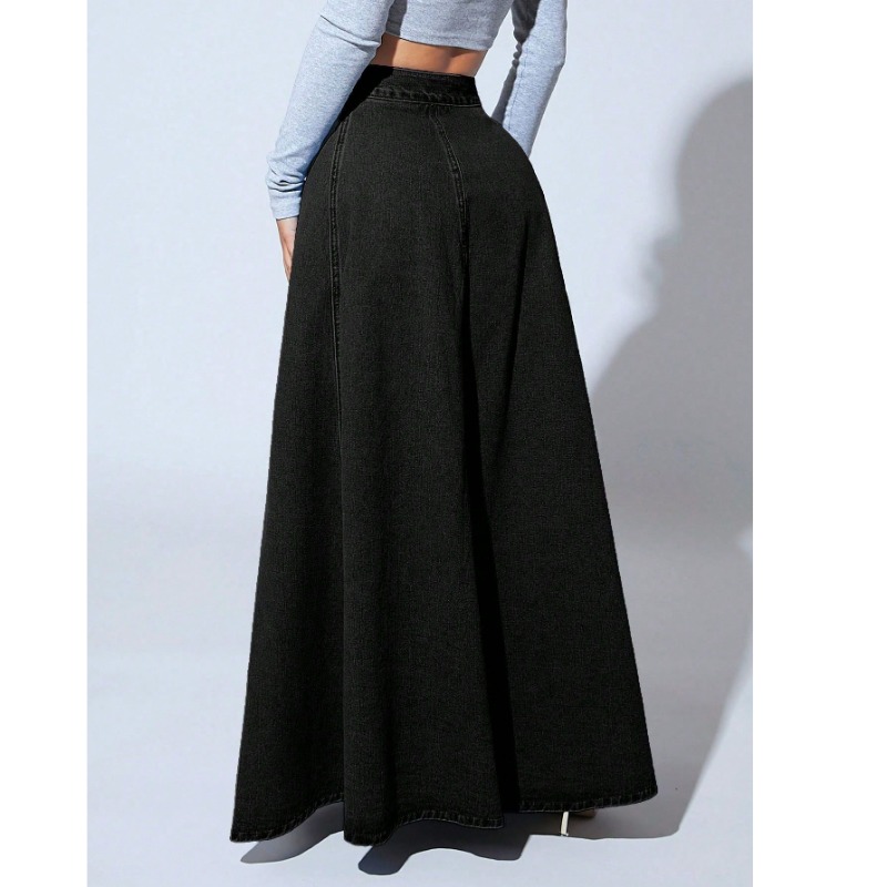 plus Size Women's Black Denim  - Vintage Fashion Plus Size avaliação e preço