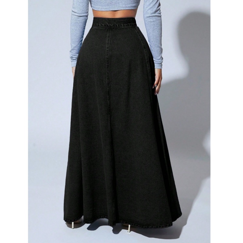 plus Size Women's Black Denim  - Vintage Fashion Plus Size avaliação e preço