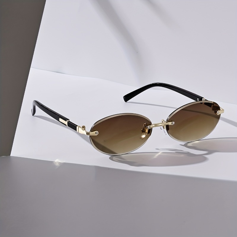 Sexy Small Oval Punk Sunglasse - Vintage Fashion Images avaliação e preço