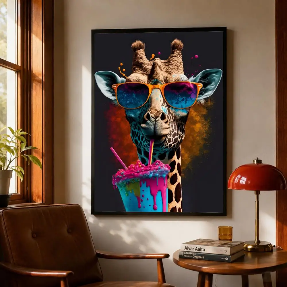 Art V-Vibrant Animal Bubble Fa - Vintage Fashion Prints For Wall avaliação e preço
