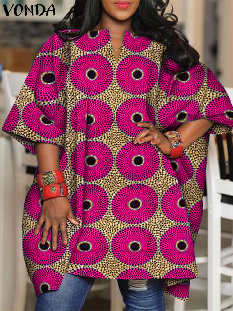 Plus Size 5XL VONDA Women Blou - Vintage Fashion Plus Size avaliação e preço