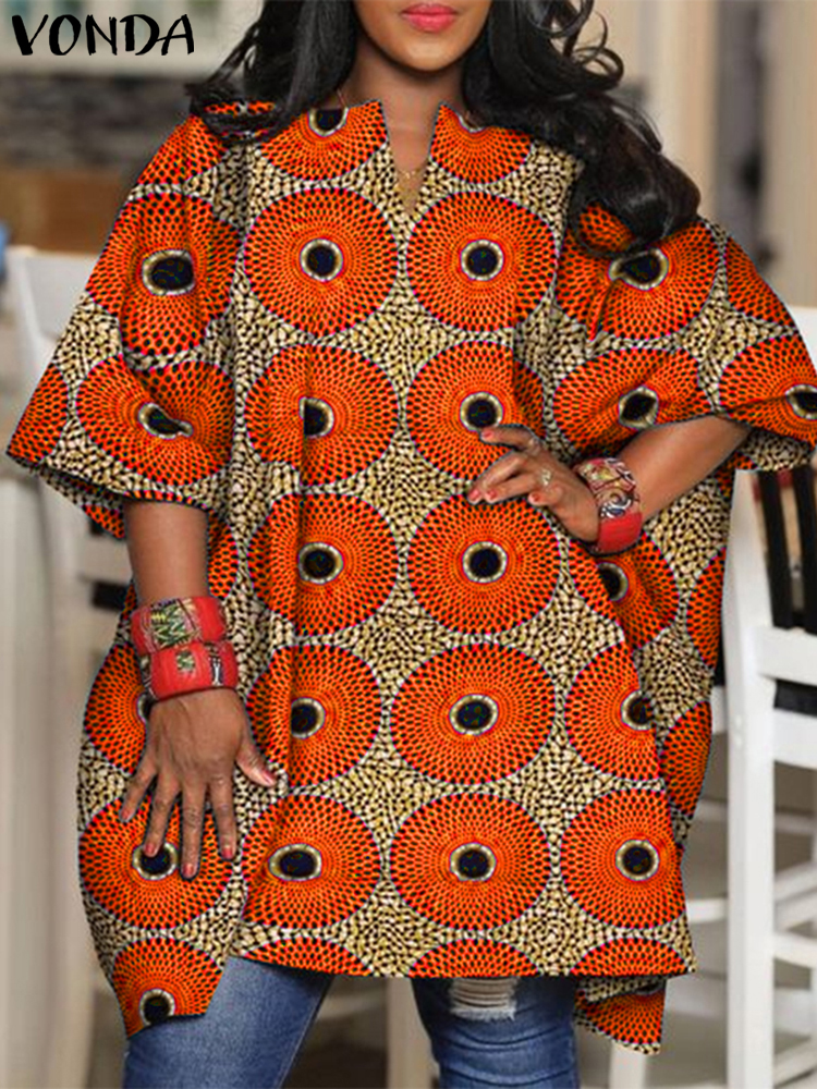 Plus Size 5XL VONDA Women Blou - Vintage Fashion Plus Size avaliação e preço