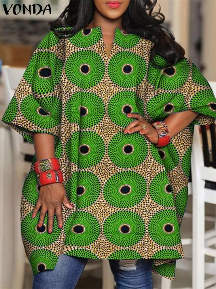 Plus Size 5XL VONDA Women Blou - Vintage Fashion Plus Size avaliação e preço
