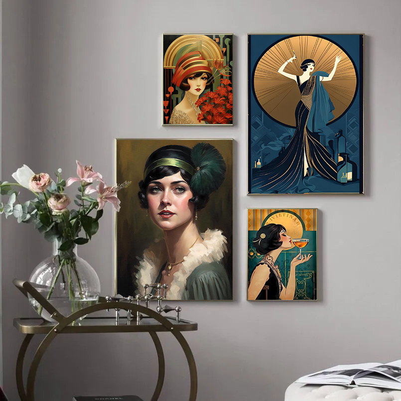 Vintage Flapper Girl Poster 19 - Vintage Fashion Prints For Wall avaliação e preço